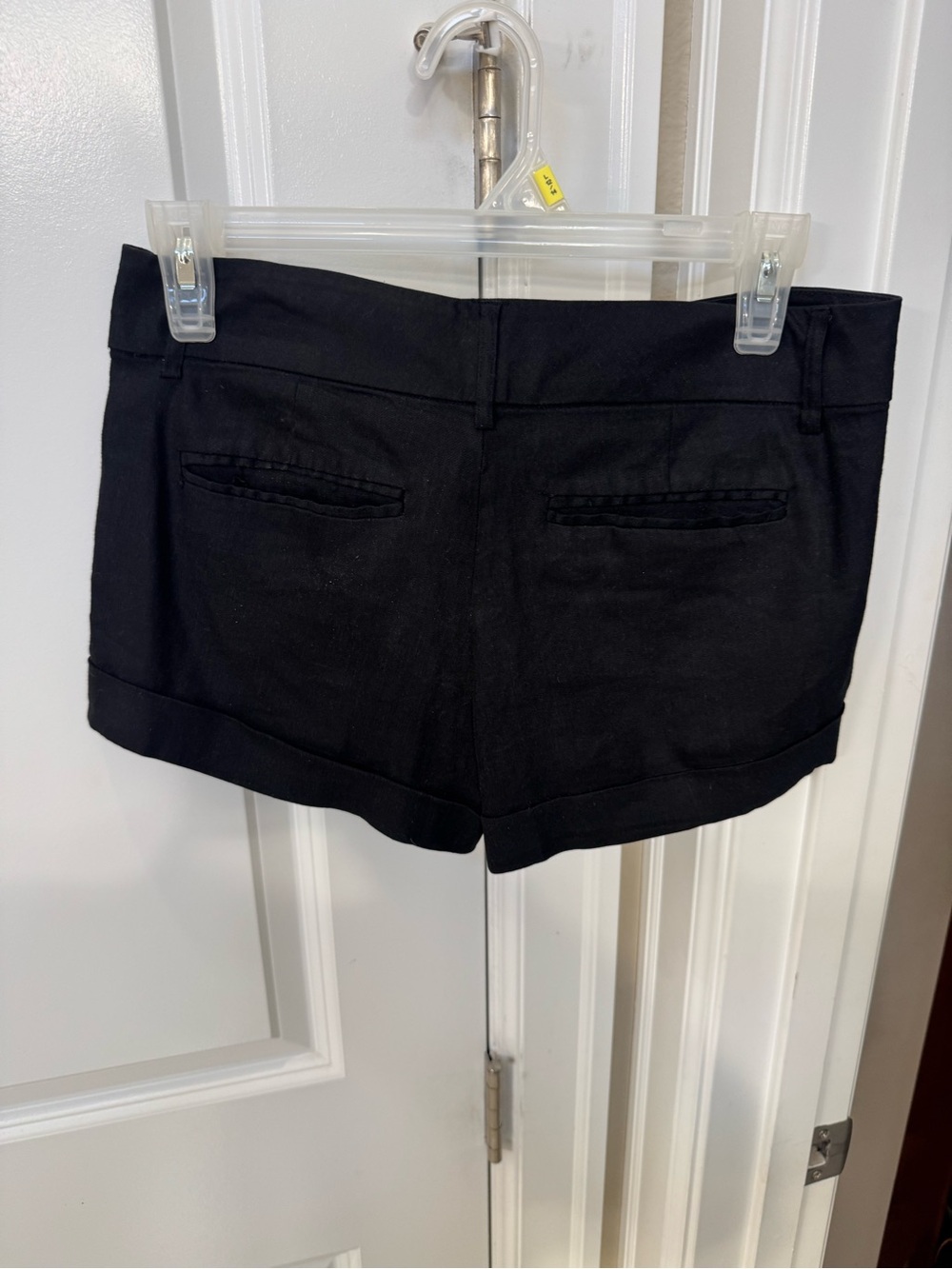bebe Black High-Waist Cuffed Women's Shorts